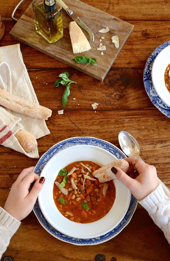 Tuscan Farro bean soup with pancettawinter soups recipes