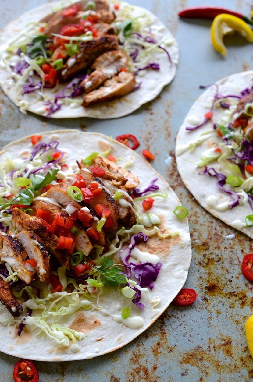 Healthy chicken tacos