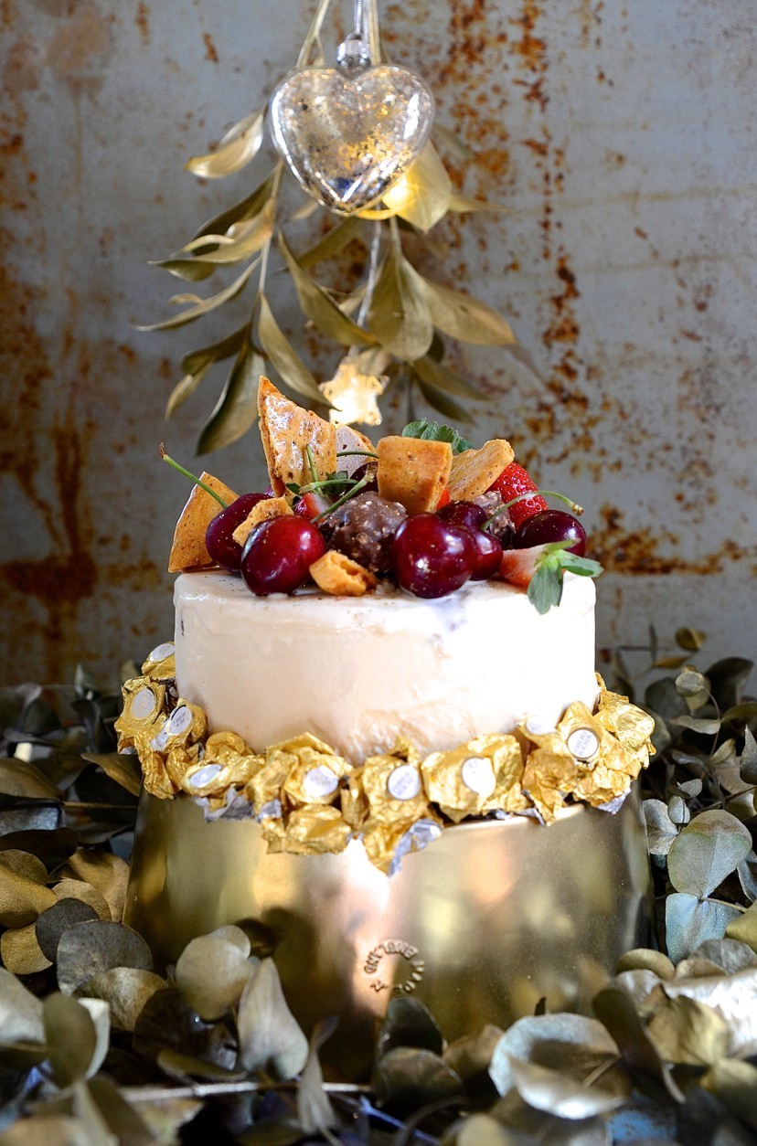 Ferrero Rocher ice cream cake