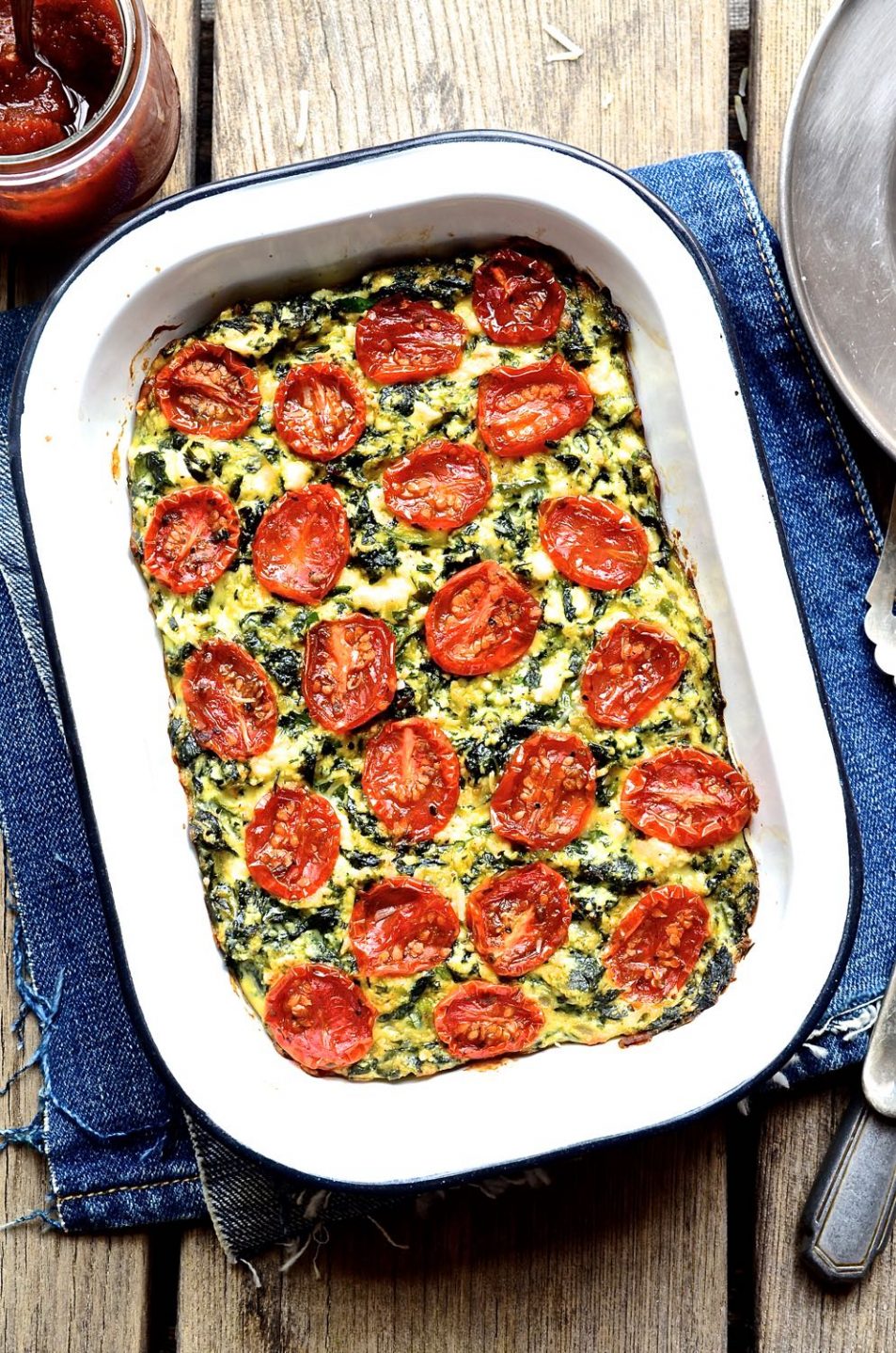 Zucchini ricotta slice