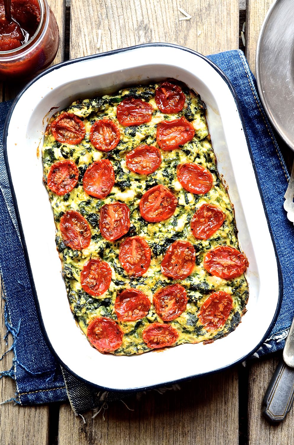 Zucchini ricotta slice