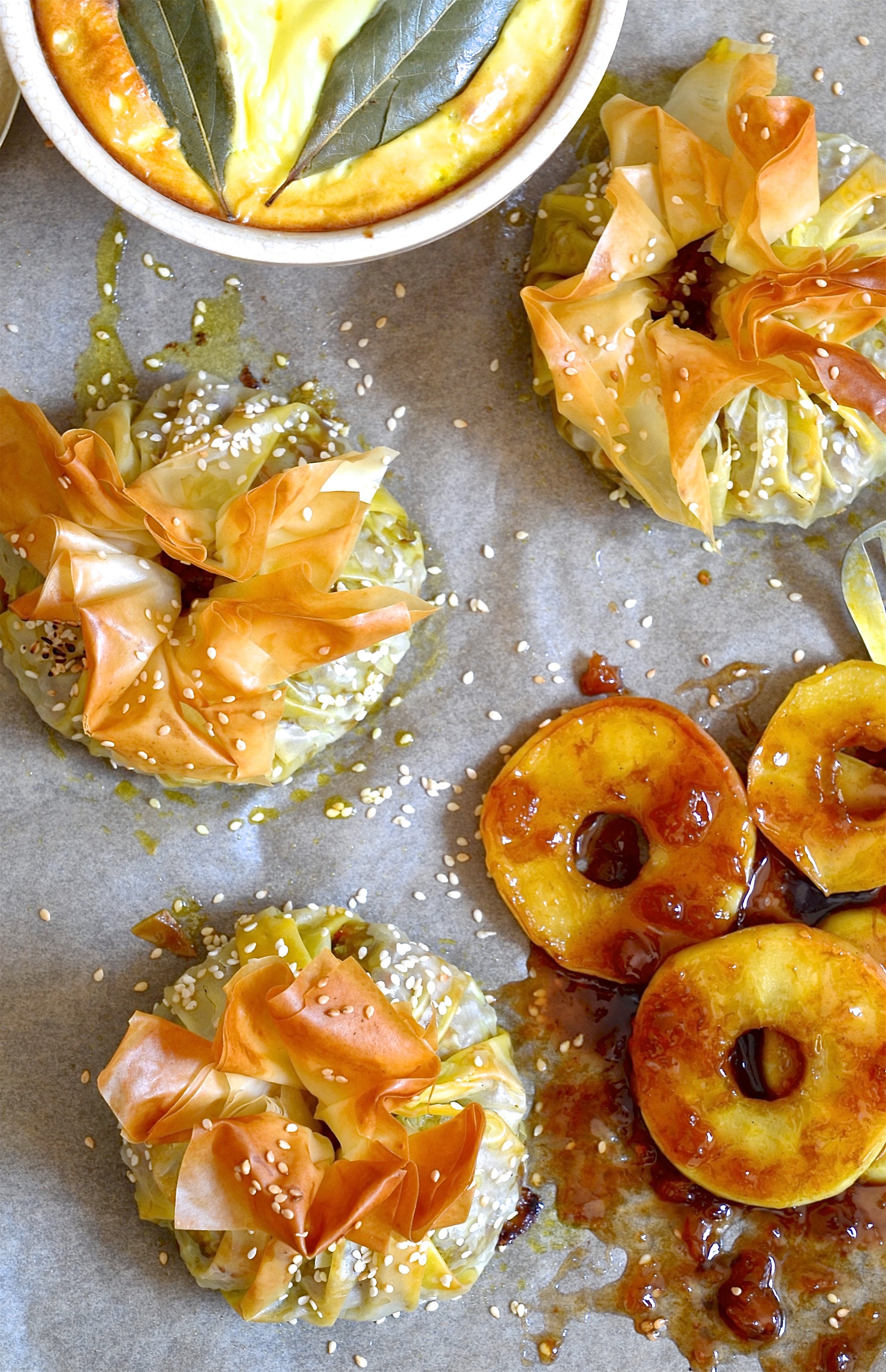 Bobotie filo parcels