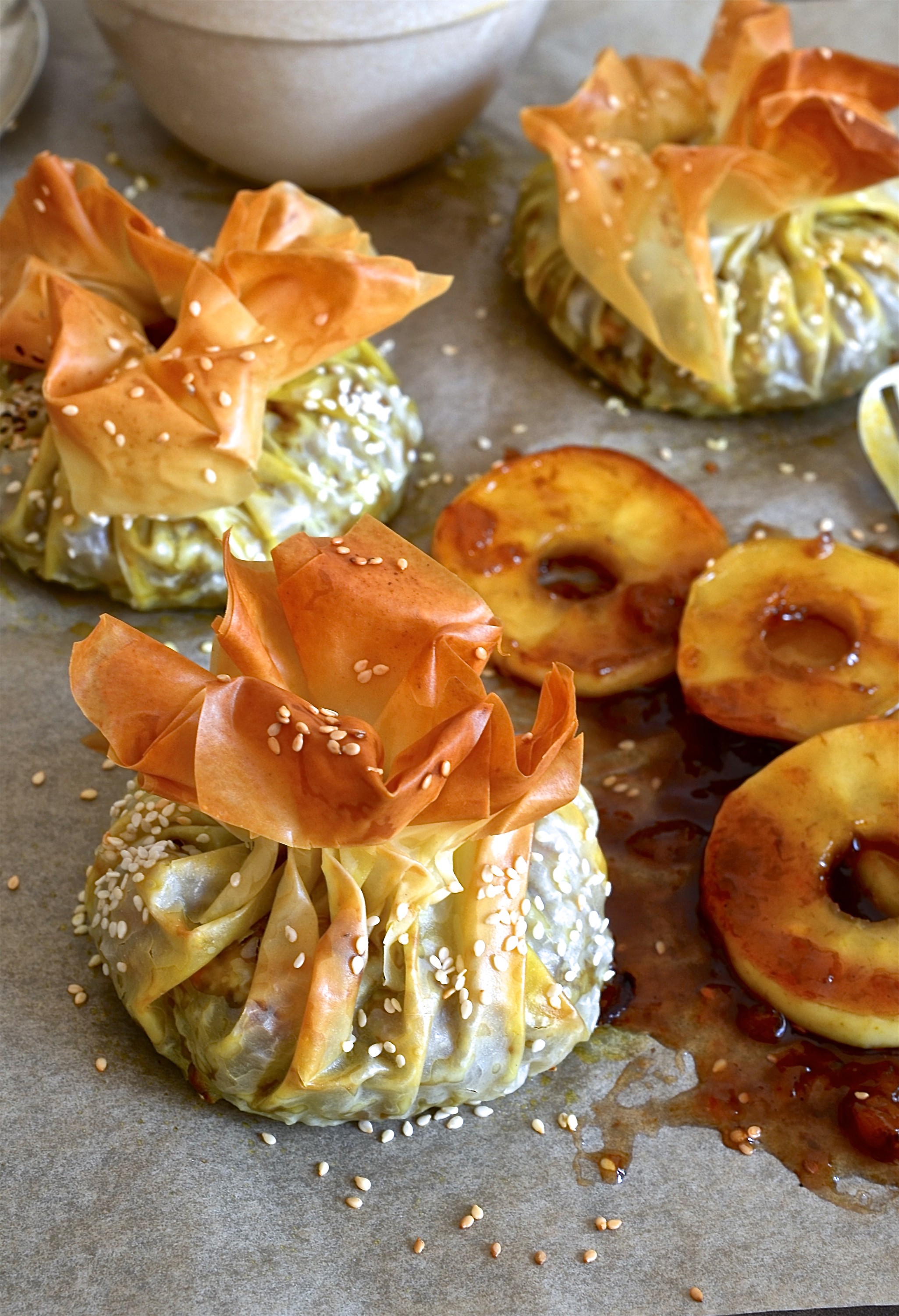 Bobotie filo parcels