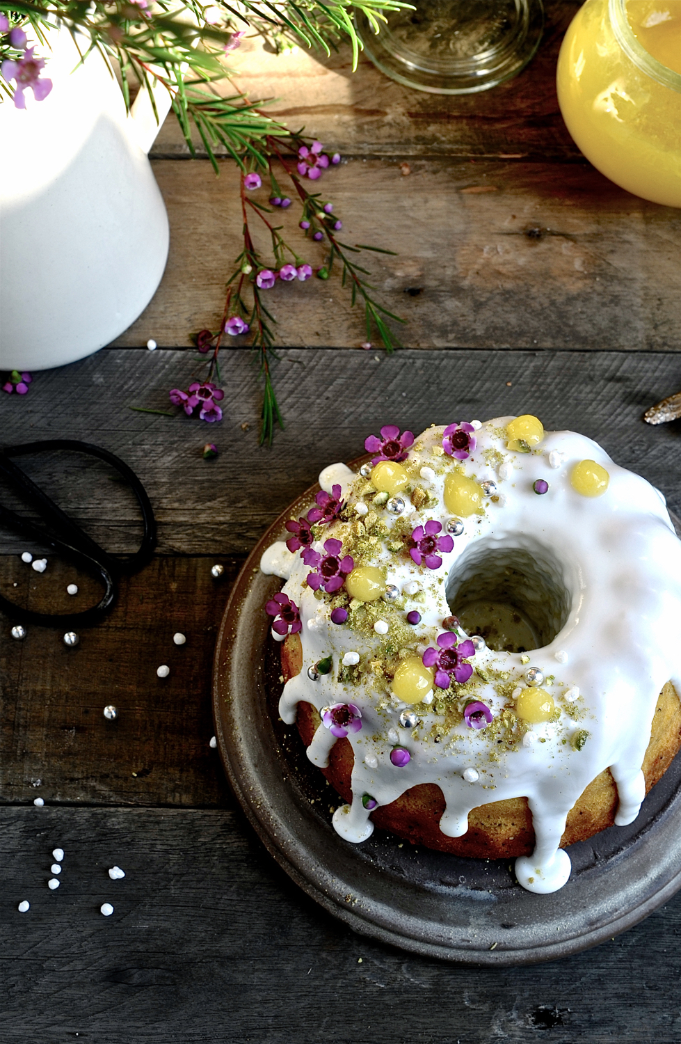 Lemon curd poppy seed Bundt