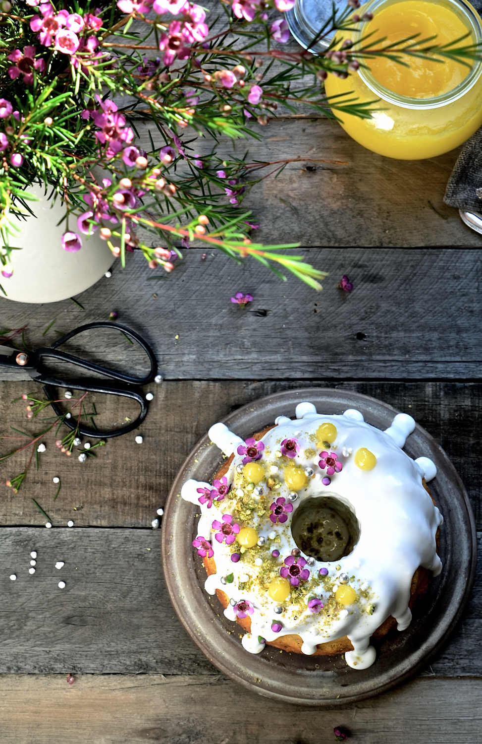 Lemon curd poppy seed Bundt