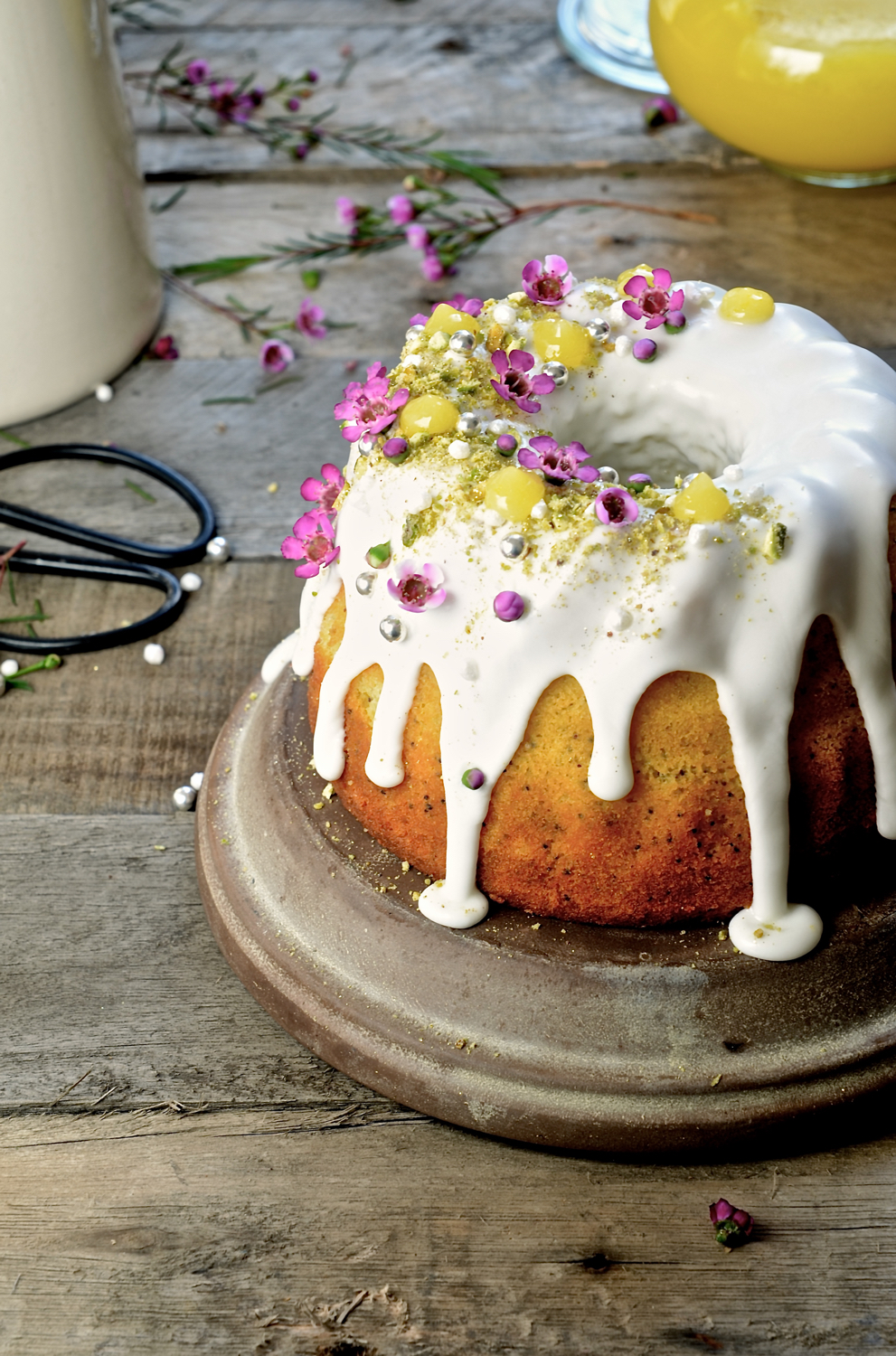 Lemon curd poppy seed Bundt