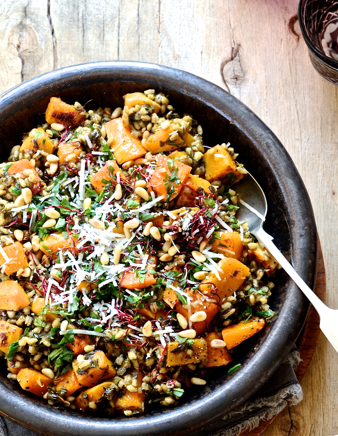 Roast butternut and barley Risotto