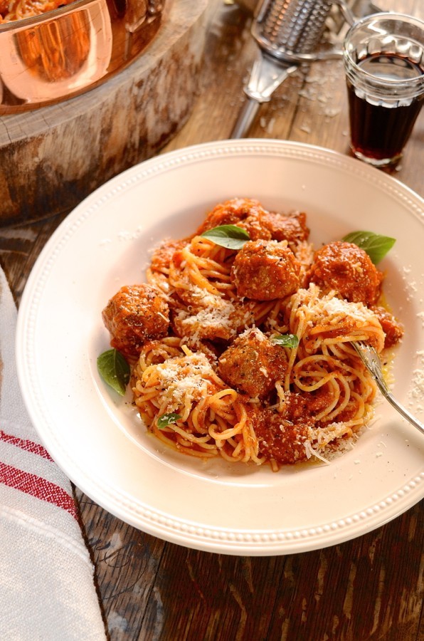 Prosciutto meatballs and spaghetti Family favourite pasta recipe