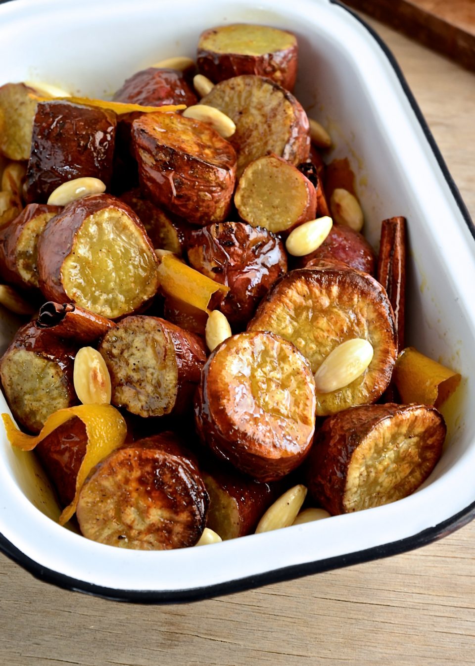 Honey roasted sweet potatoes