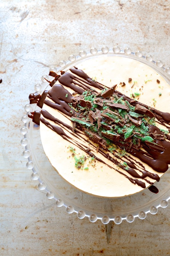 peppermint crisp ice cream pudding-cake