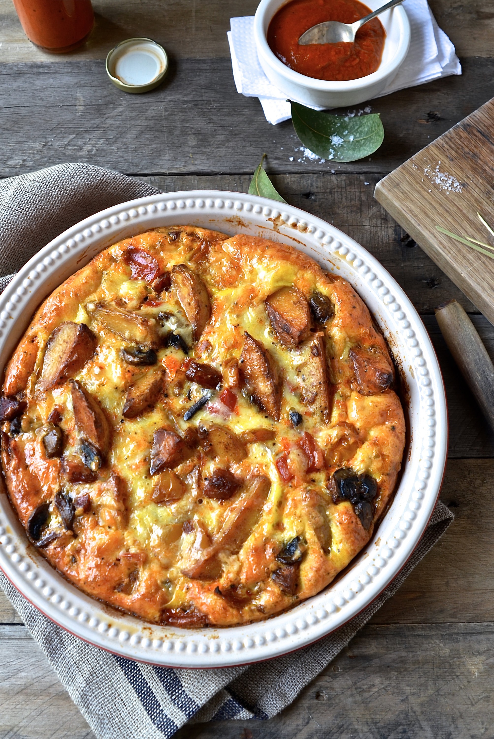 Potato and chorizo frittata