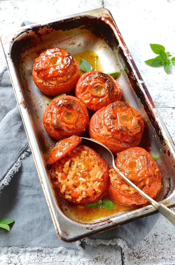 Saffron risotto stuffed tomatoes_2