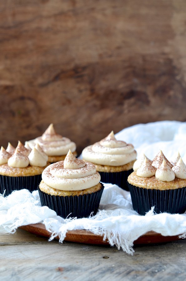 Healthy Banana muffin cupcakes|peanut butter frosting