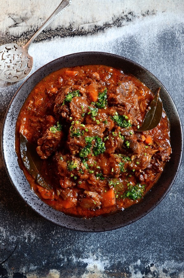 Slow braised Red wine Oxtail