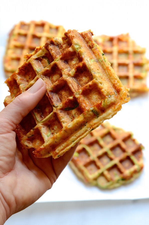 The best cheesy vegetable waffles