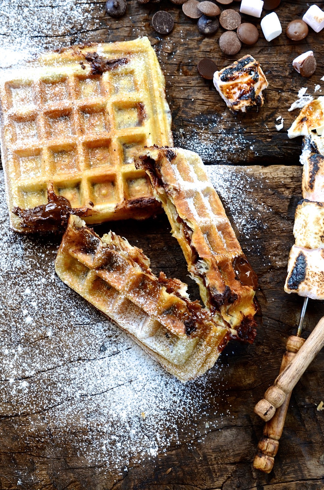 Puff pastry S'mores waffles