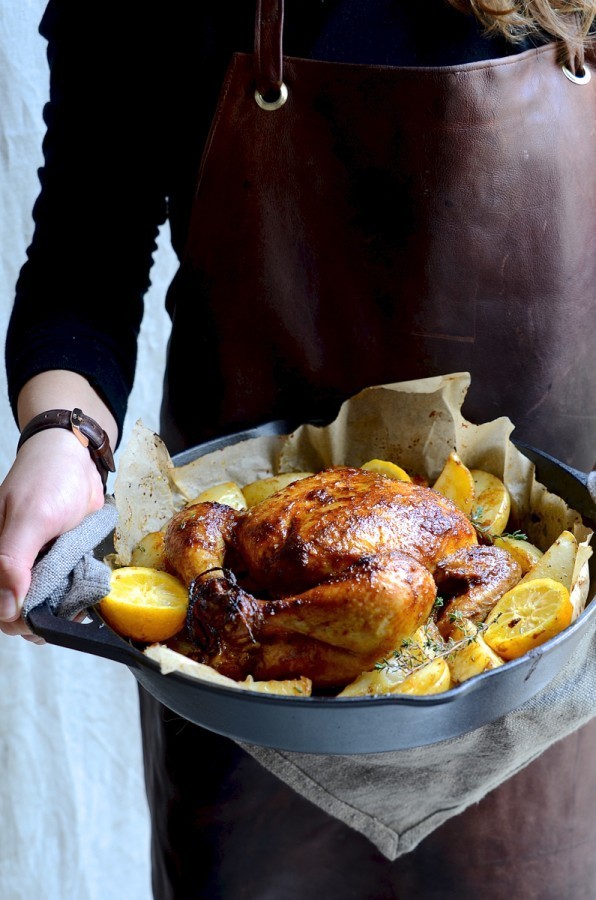 Chakalaka marinated roast chicken