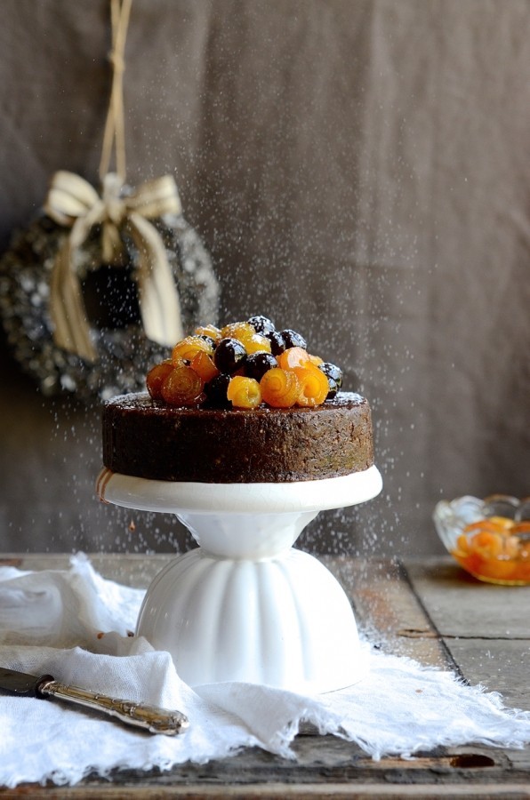 No-bake Christmas fruit cake | Vegan Christmas cake