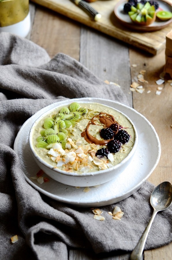 Matcha bircher muesli