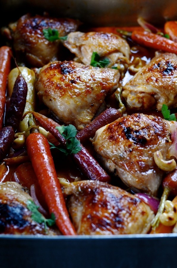 Chinese Mandarin Chicken tray bake