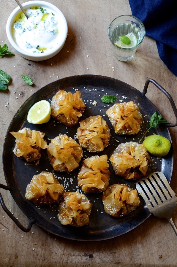 Cumin lamb kofta phyllo pastries