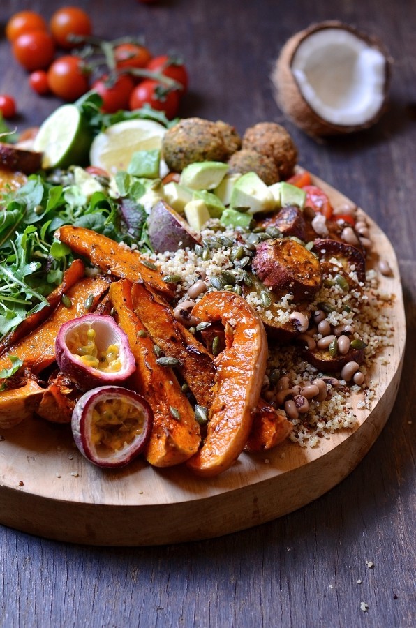 The Ultimate Buddha Bowl harvest board