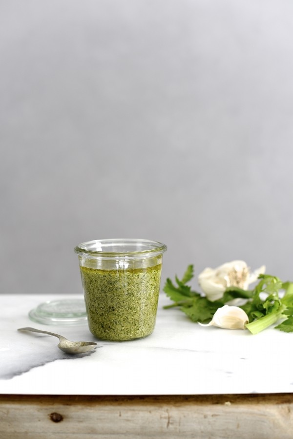 Detox celery leaf pesto Bibbyskitchen recipes Vegan recipes