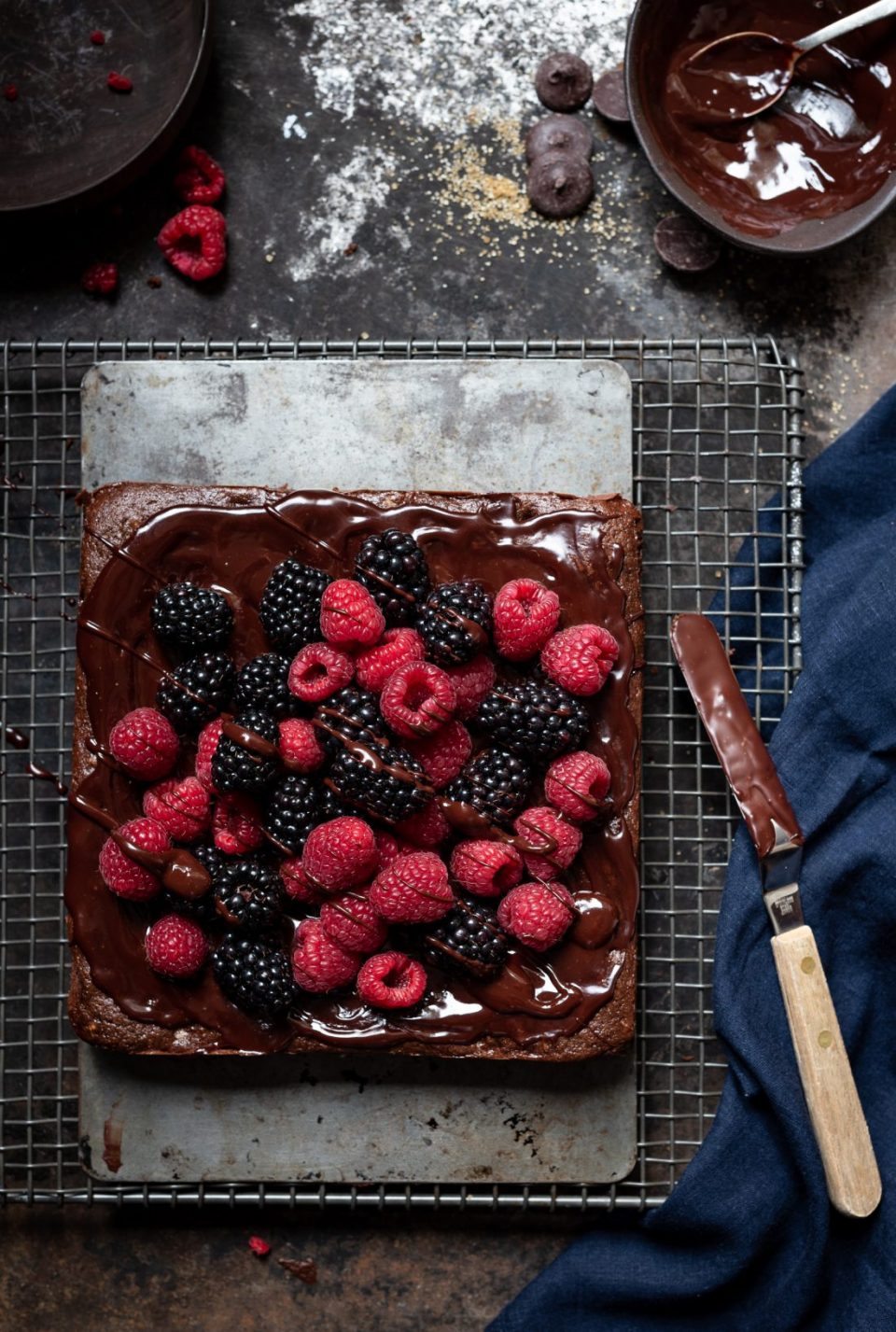 Dark chocolate brownies