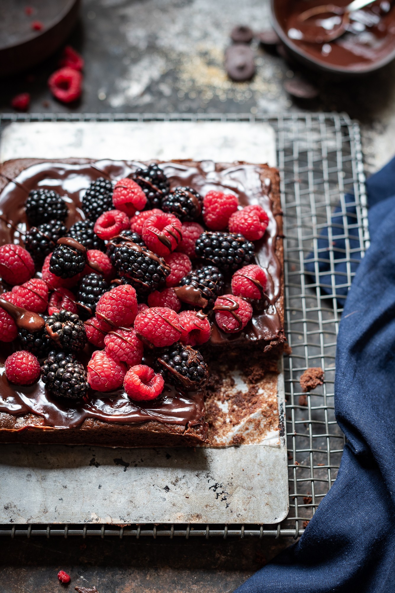 Dark chocolate brownies