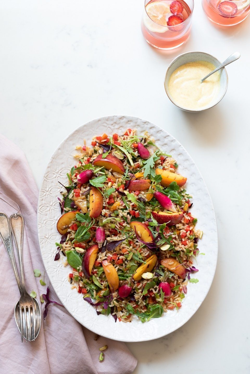 Wild rice salad with sweet peppers