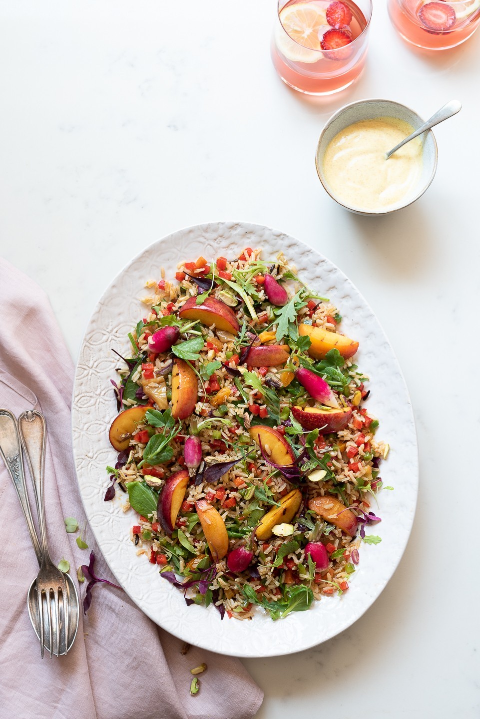 Wild rice salad with sweet peppers