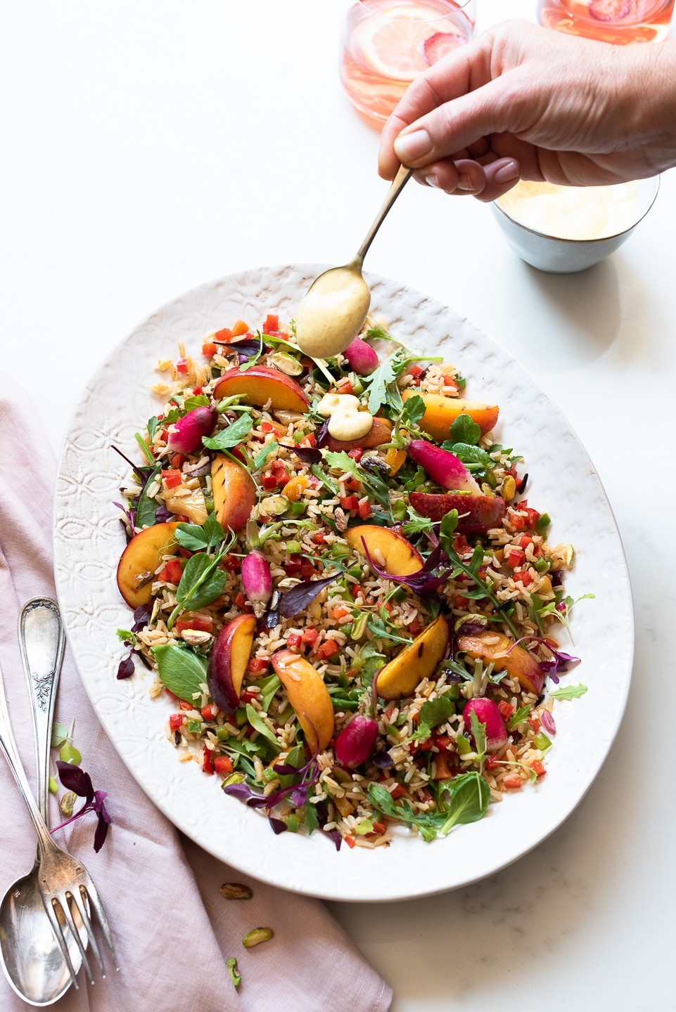 Wild rice salad with sweet peppers