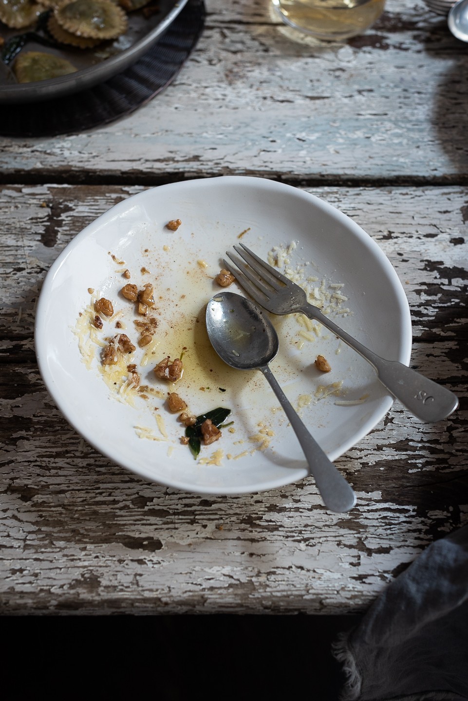 Ten minute walnut and sage ravioli