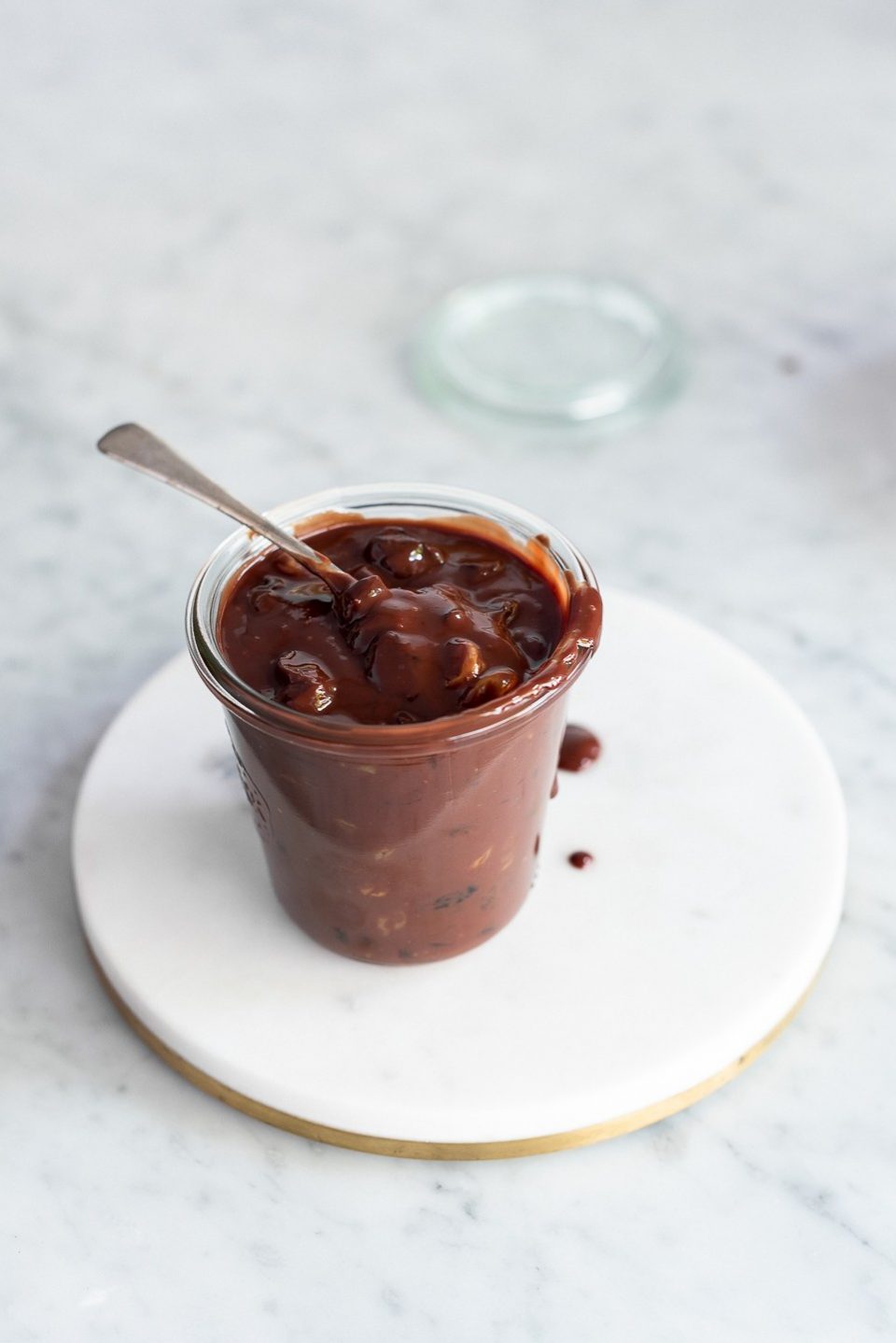Christmas pudding chocolate sauce