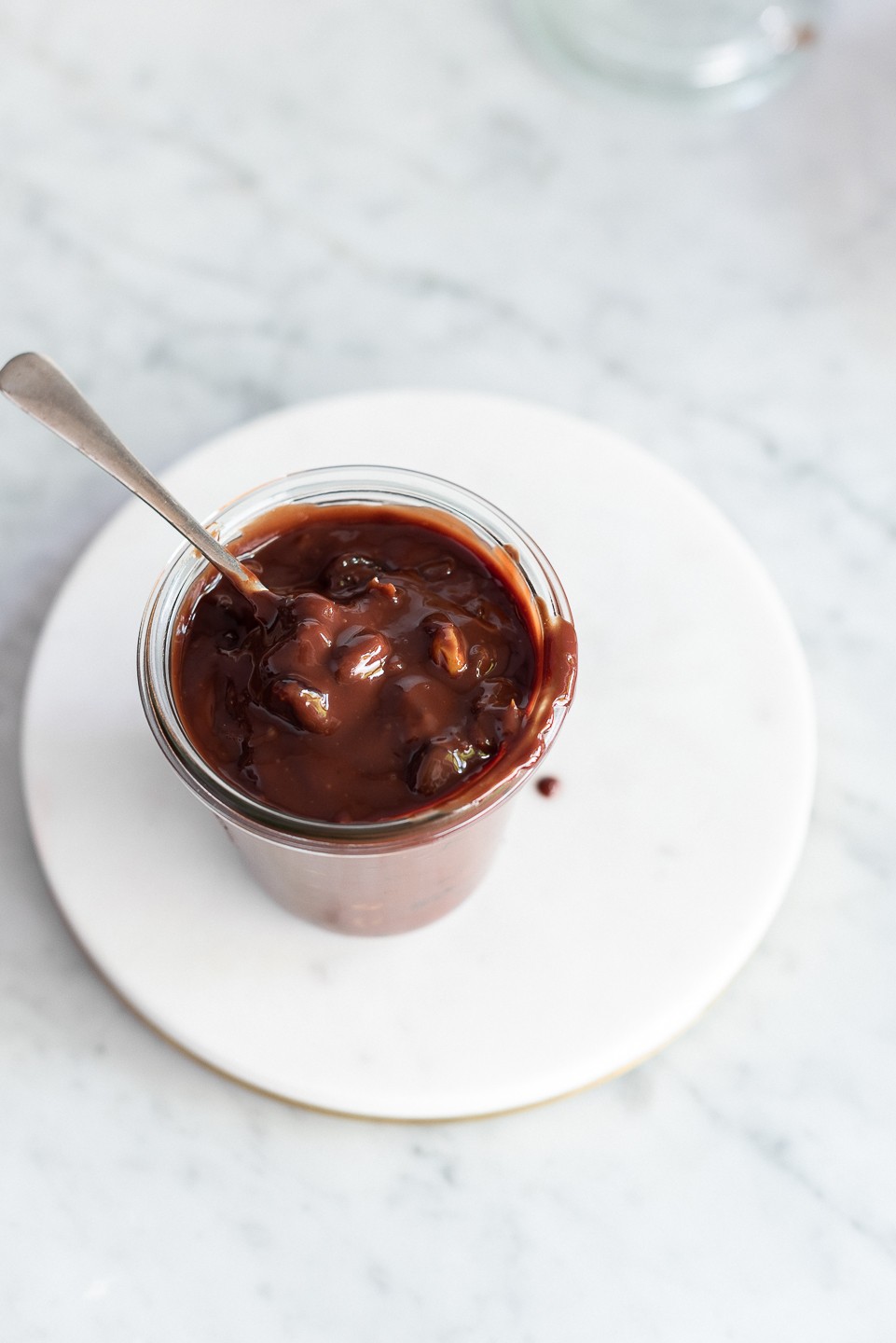 Christmas pudding chocolate sauce
