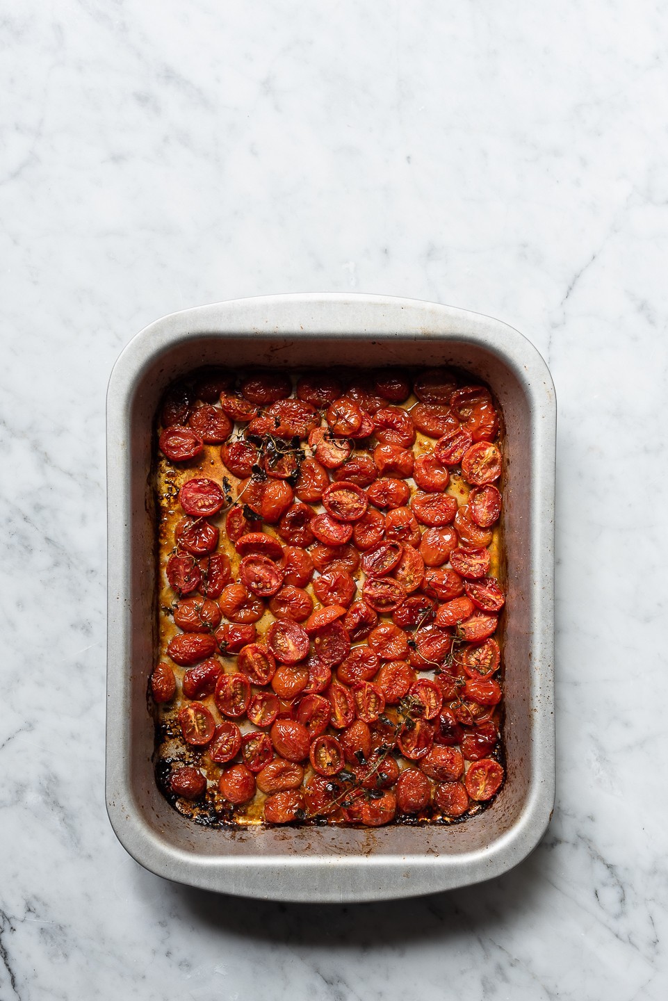 White bean hummus with candied tomatoes