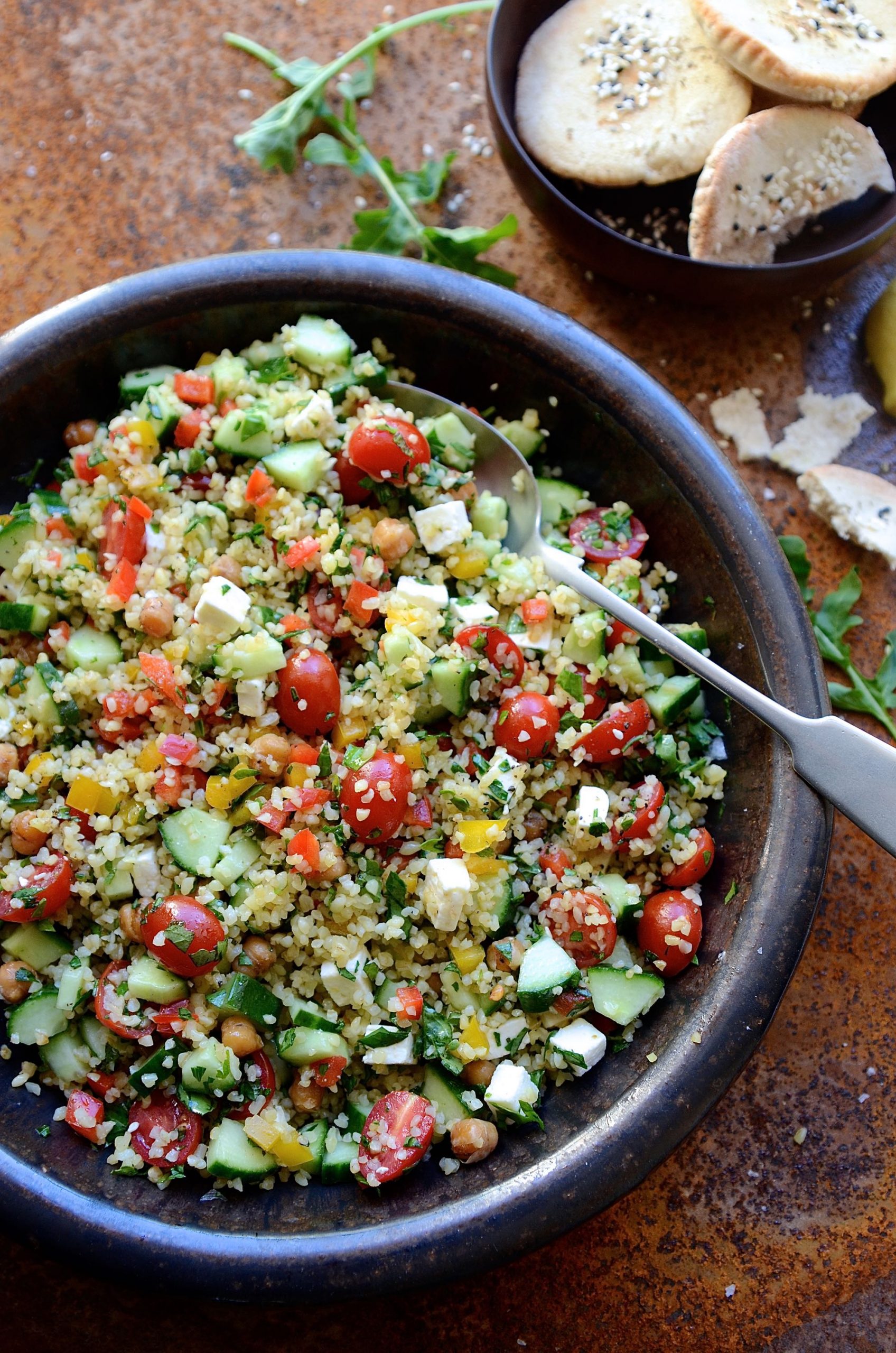 Tabbouleh inspired bulgur wheat salad | Bibby's Kitchen healthy recipes