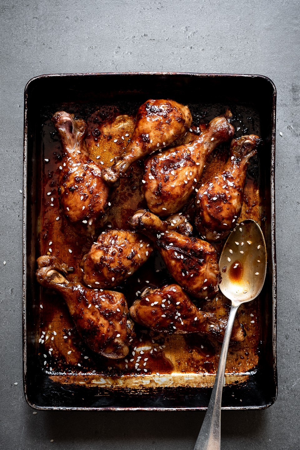 Sticky honey and soy chicken drumsticks