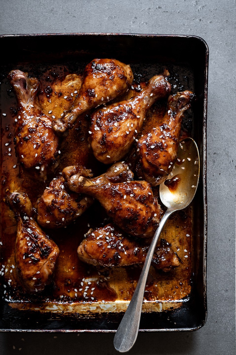 Sticky honey and soy chicken drumsticks