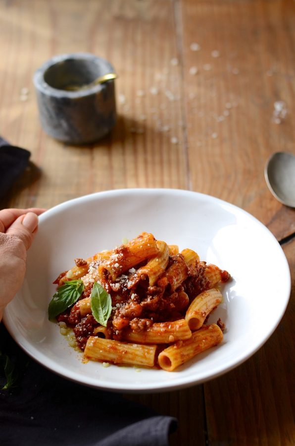 Red wine ragu with rigatoni Bibbyskitchen Best Bolognese sauce