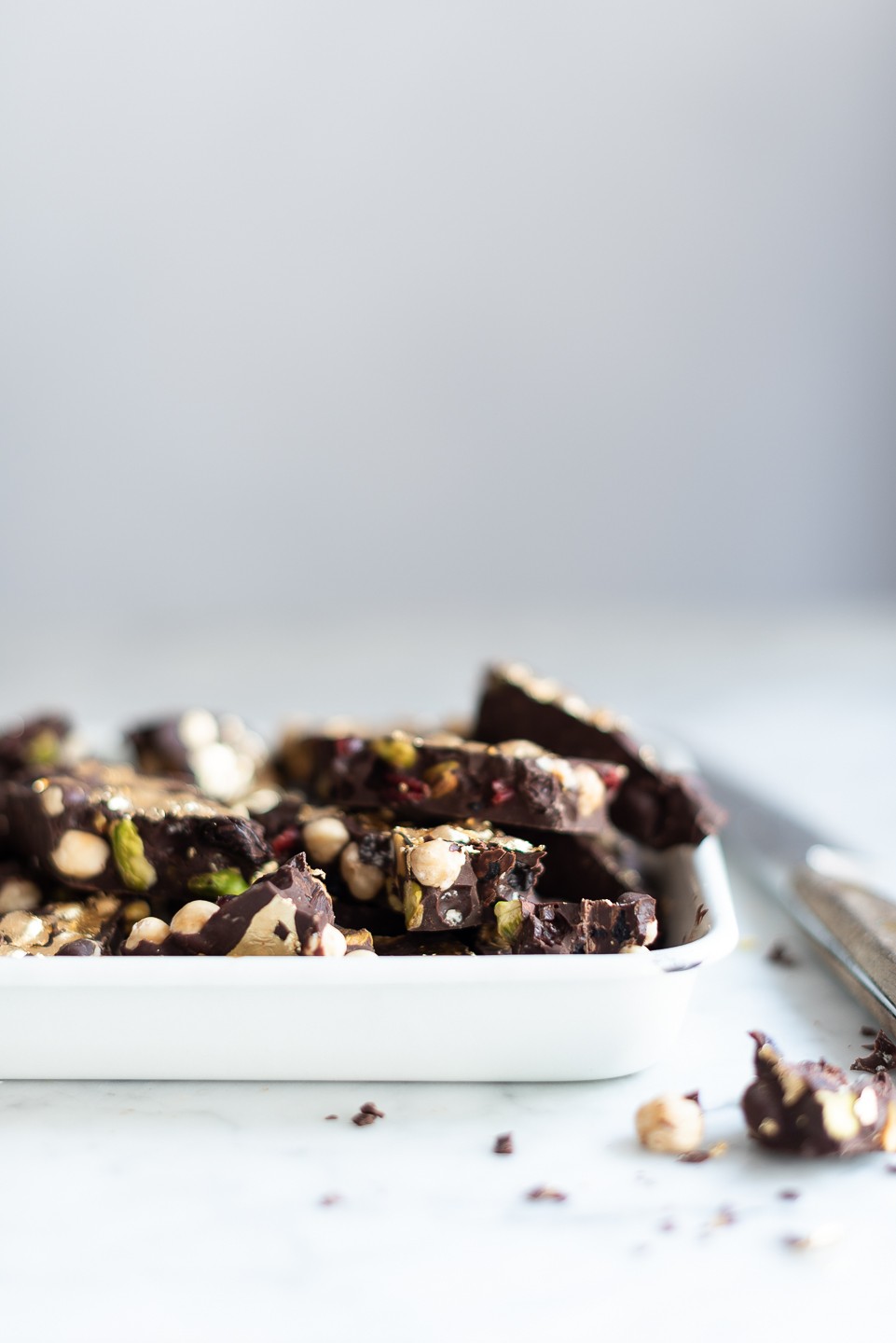 The nuttiest chocolate bark