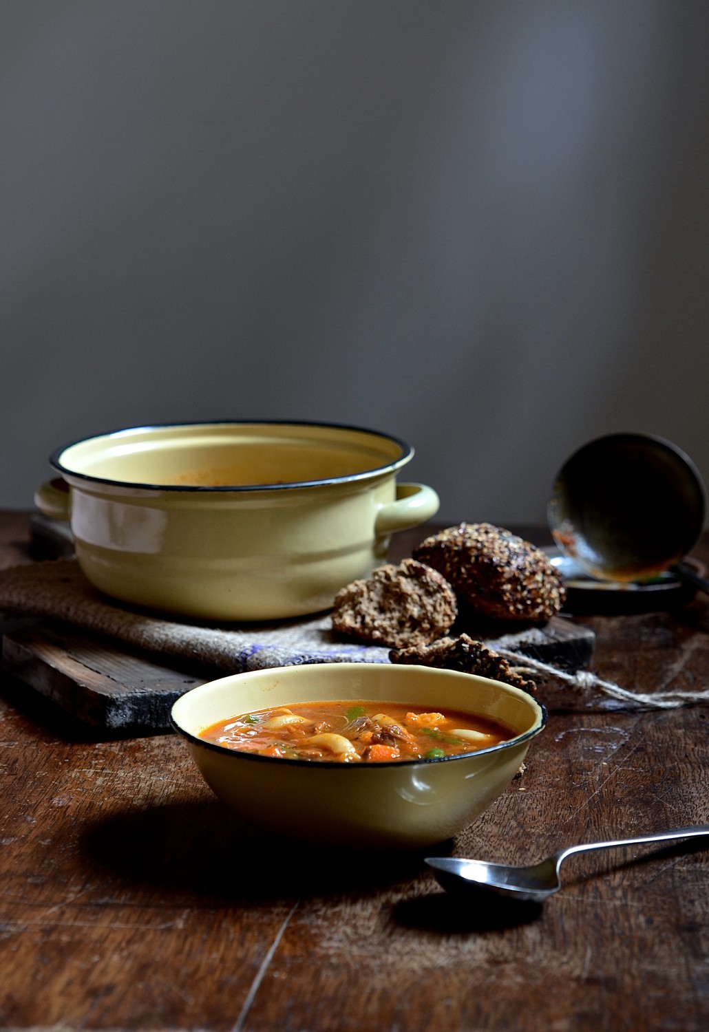 Wintery oxtail noodle soup