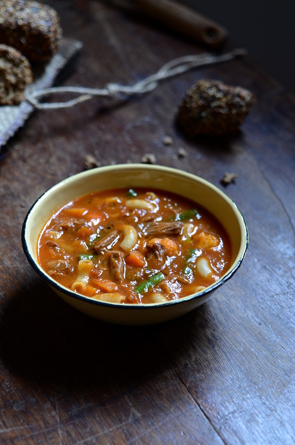 Wintery oxtail noodle soup