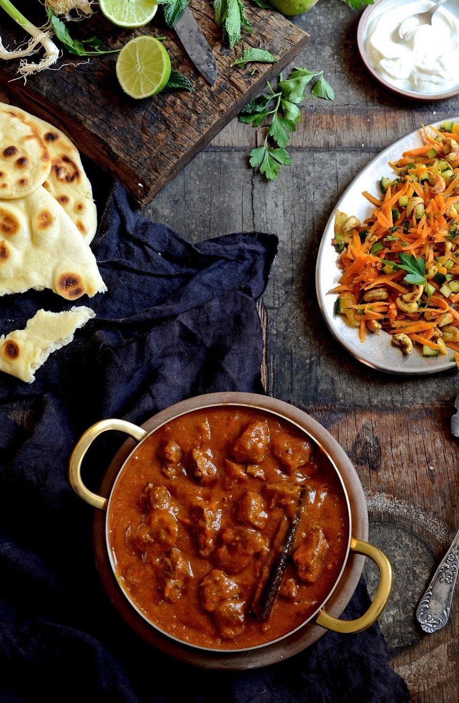 Lamb curry with mango atchar