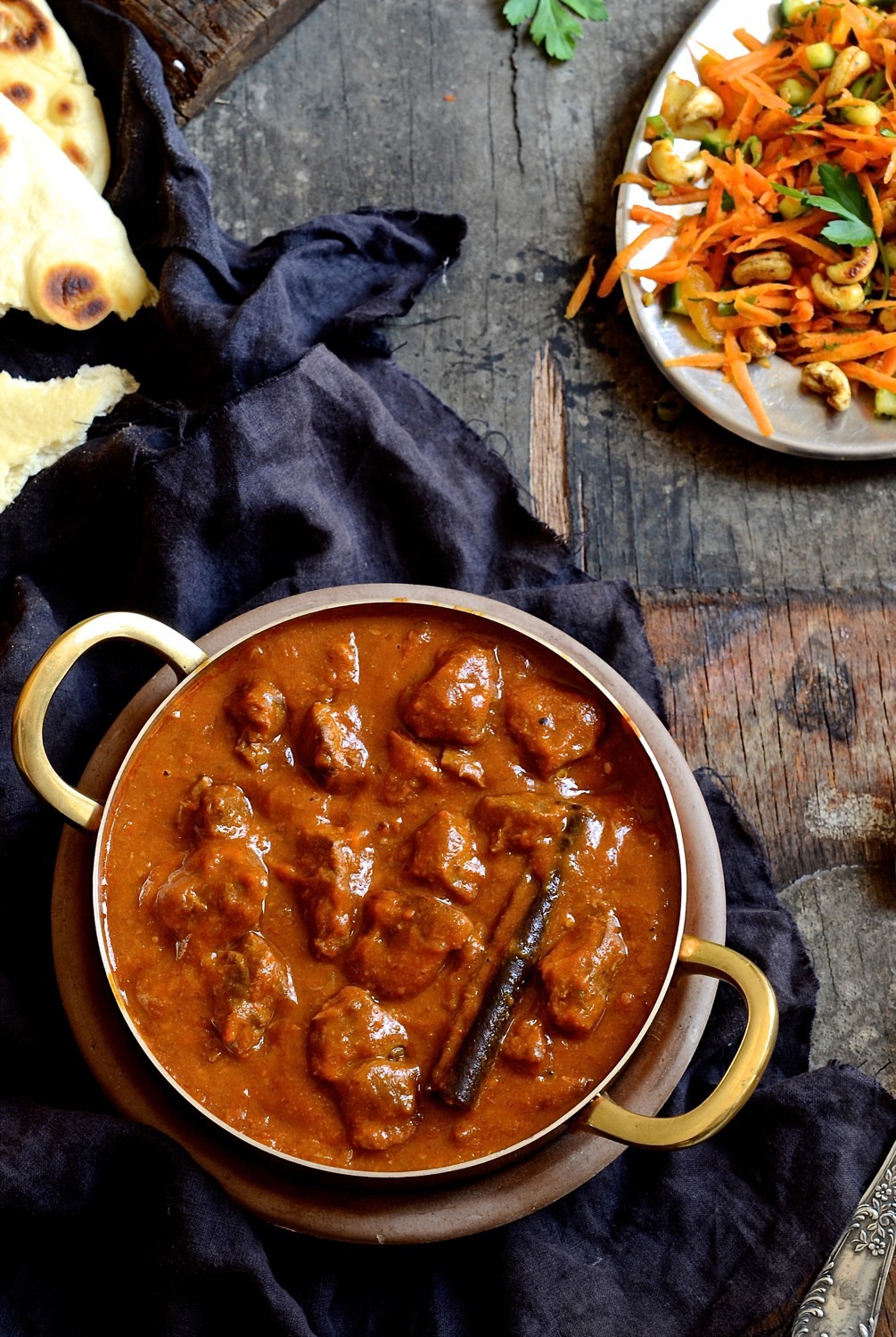 Lamb curry with mango atchar