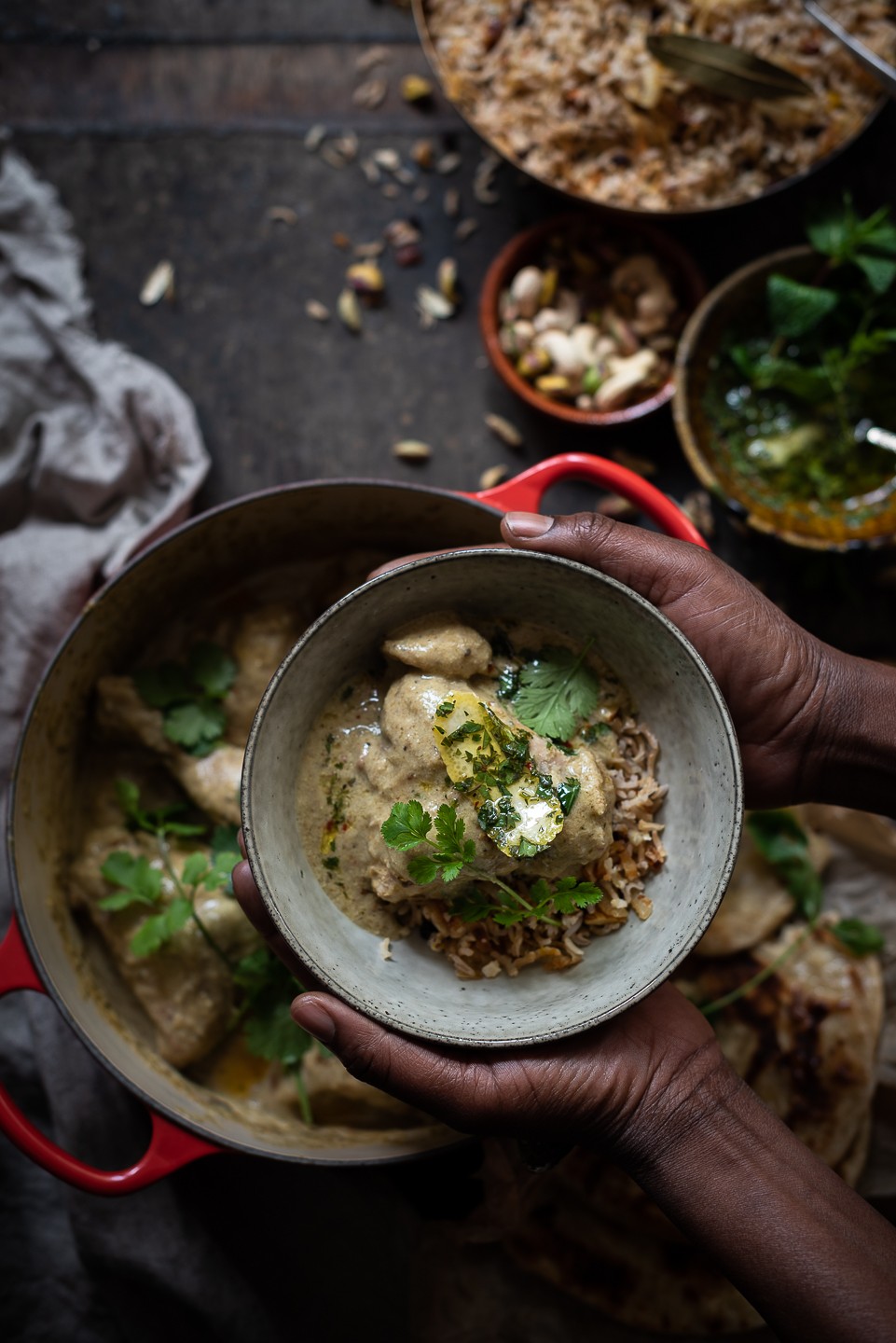 Coconut and pistachio chicken Korma