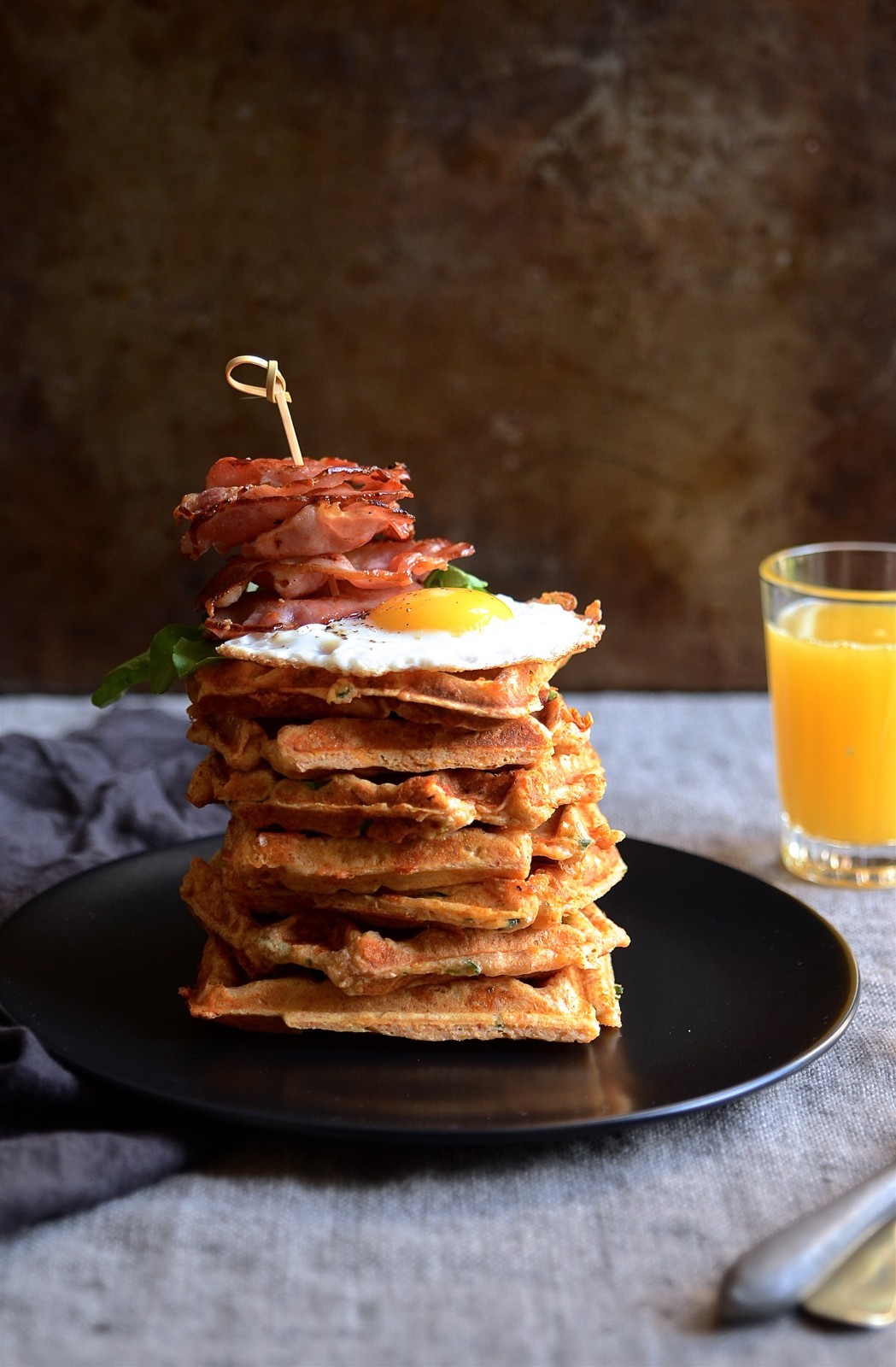 The best cheesy vegetable waffles