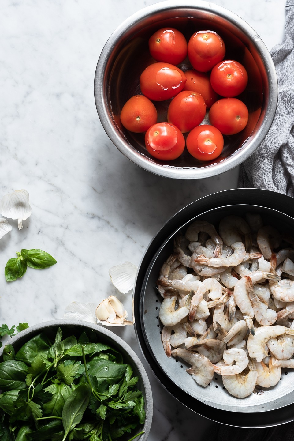 Linguini with Shrimp and fresh Tomato Sauce