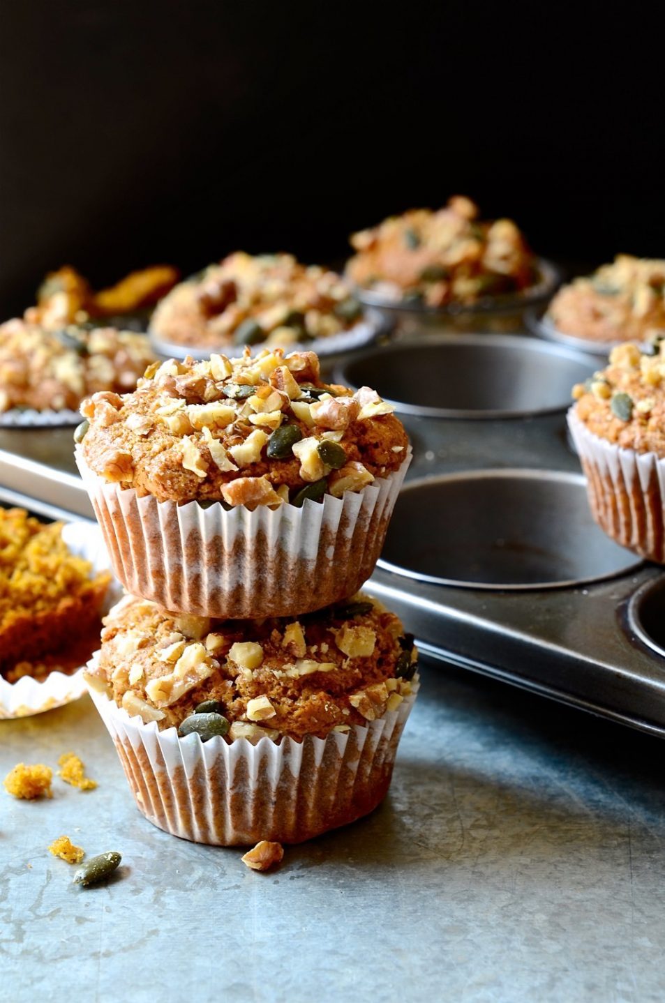 Cinnamon spiced pumpkin muffins
