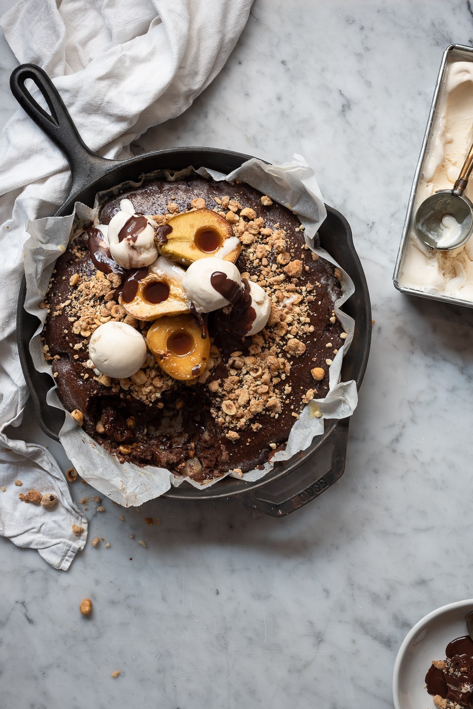 Bibby's Chocolate and pear malva pudding